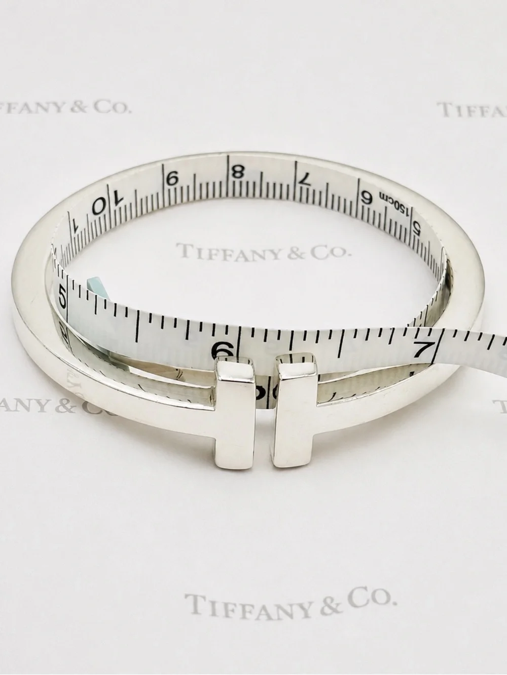 Tiffany & Co. T Square Bracelet in Sterling Silver 925 Gift Pouch, Box & Bag - Picture 6 of 14